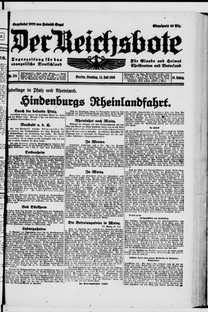 Der Reichsbote on Jul 22, 1930
