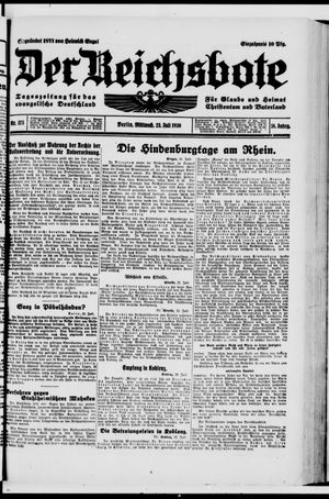 Der Reichsbote vom 23.07.1930