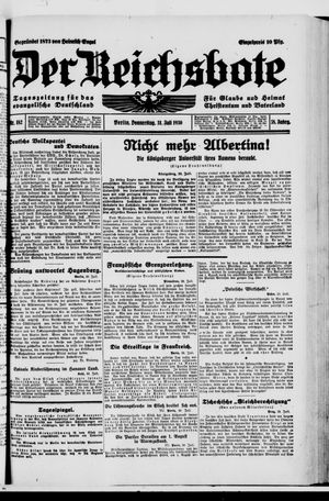 Der Reichsbote vom 31.07.1930