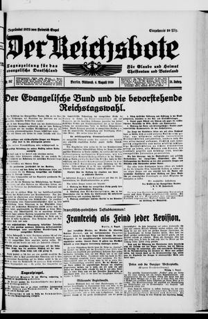Der Reichsbote vom 06.08.1930