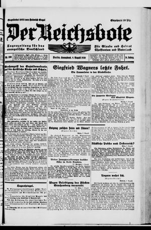 Der Reichsbote vom 09.08.1930