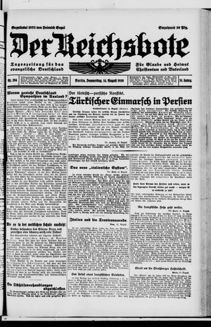 Der Reichsbote vom 14.08.1930
