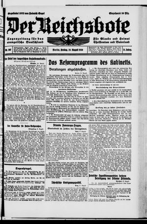 Der Reichsbote vom 29.08.1930