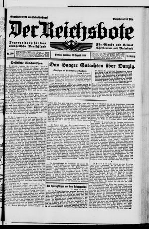 Der Reichsbote vom 31.08.1930