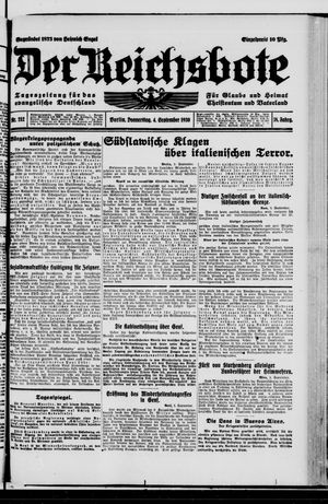 Der Reichsbote vom 04.09.1930