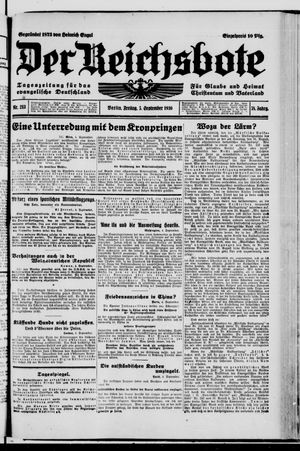 Der Reichsbote vom 05.09.1930