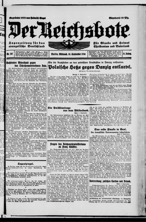 Der Reichsbote vom 10.09.1930