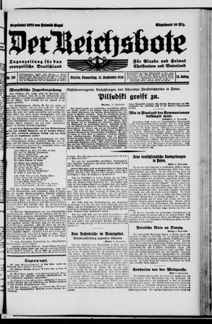 Der Reichsbote vom 11.09.1930