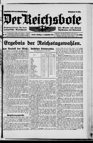 Der Reichsbote vom 16.09.1930