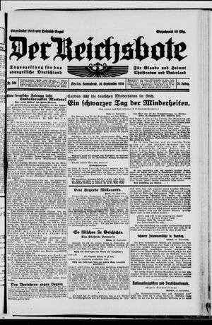 Der Reichsbote vom 20.09.1930