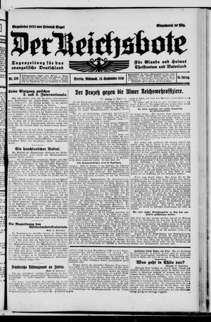 Der Reichsbote vom 24.09.1930
