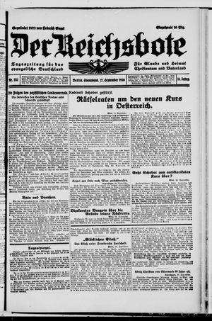 Der Reichsbote vom 27.09.1930