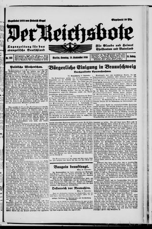Der Reichsbote vom 28.09.1930