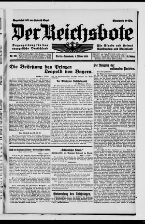 Der Reichsbote vom 04.10.1930