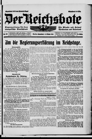 Der Reichsbote vom 18.10.1930