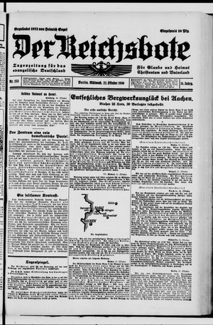 Der Reichsbote vom 22.10.1930