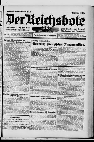 Der Reichsbote vom 23.10.1930