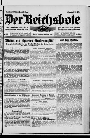 Der Reichsbote vom 28.10.1930