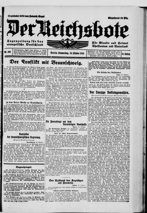 Der Reichsbote vom 30.10.1930
