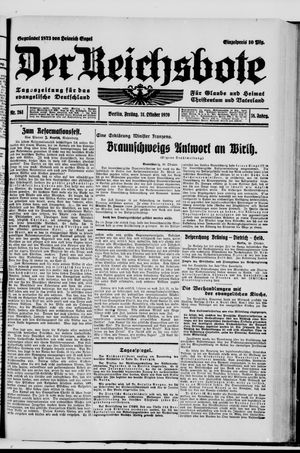 Der Reichsbote vom 31.10.1930