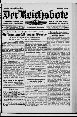 Der Reichsbote vom 14.11.1930