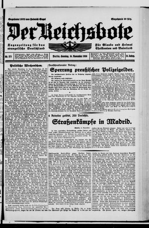 Der Reichsbote vom 16.11.1930