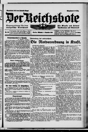 Der Reichsbote vom 03.12.1930