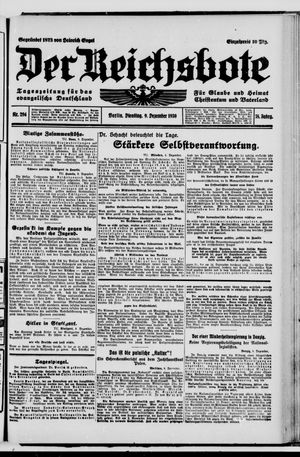 Der Reichsbote vom 09.12.1930