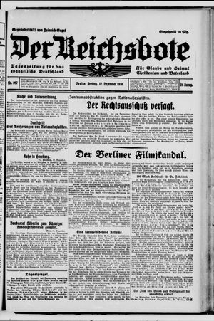 Der Reichsbote vom 12.12.1930