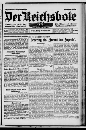 Der Reichsbote vom 19.12.1930