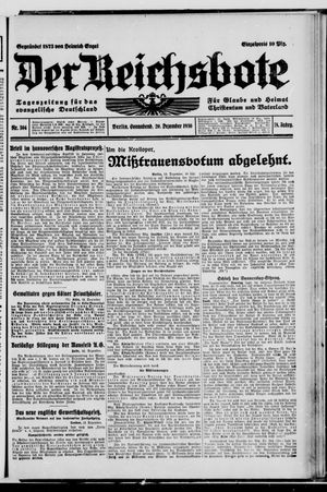 Der Reichsbote vom 20.12.1930