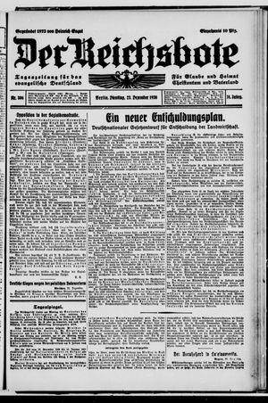 Der Reichsbote vom 23.12.1930