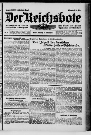 Der Reichsbote vom 13.01.1931