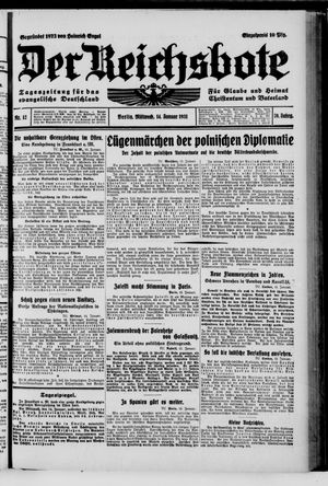 Der Reichsbote vom 14.01.1931