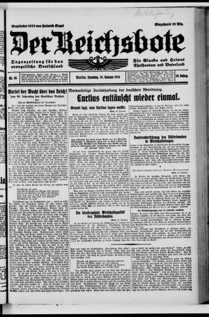 Der Reichsbote on Jan 18, 1931