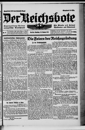 Der Reichsbote on Jan 20, 1931