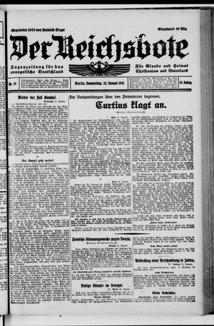 Der Reichsbote vom 22.01.1931