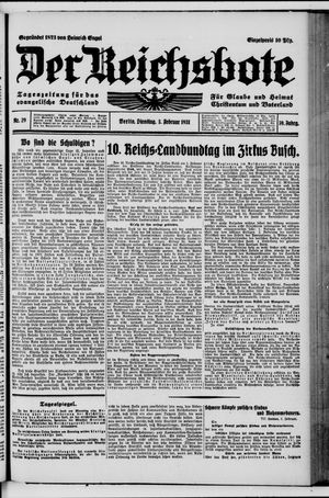 Der Reichsbote on Feb 3, 1931
