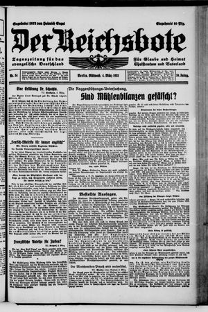 Der Reichsbote vom 04.03.1931