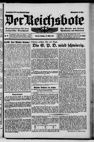 Der Reichsbote vom 20.03.1931