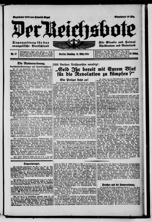 Der Reichsbote vom 31.03.1931