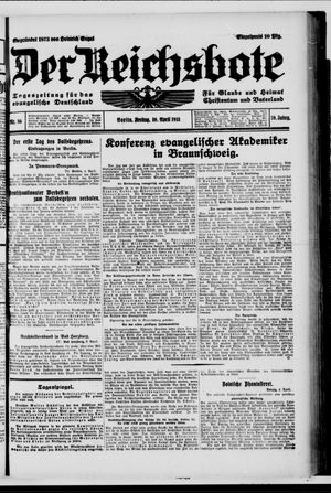 Der Reichsbote vom 10.04.1931