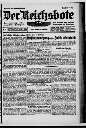 Der Reichsbote vom 12.04.1931