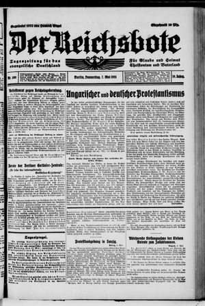 Der Reichsbote vom 07.05.1931