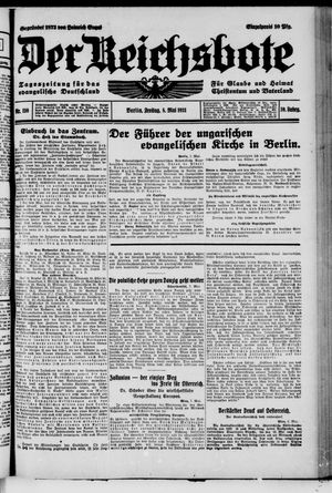 Der Reichsbote vom 08.05.1931
