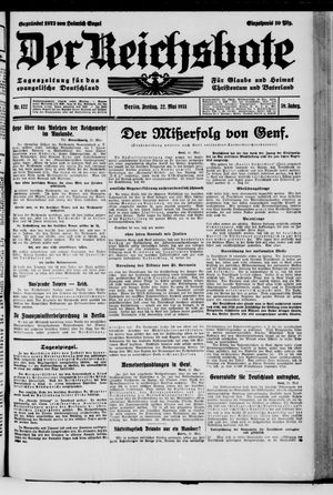 Der Reichsbote vom 22.05.1931
