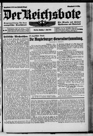 Der Reichsbote vom 07.06.1931