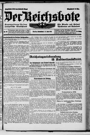 Der Reichsbote vom 13.06.1931