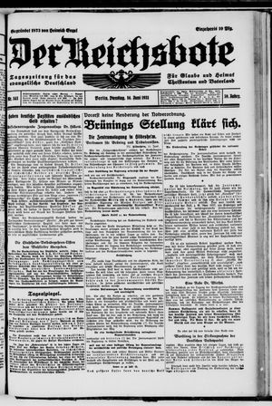 Der Reichsbote vom 16.06.1931