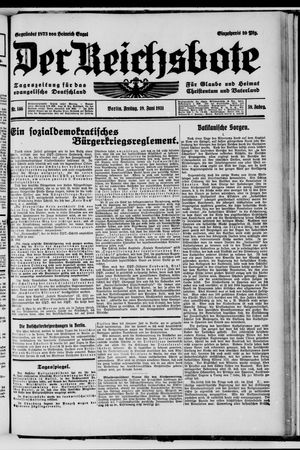 Der Reichsbote vom 19.06.1931
